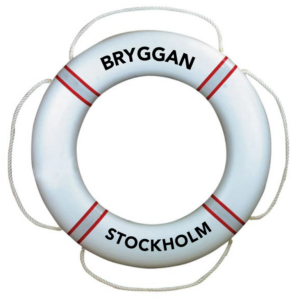 Livboj vit röd profilerad